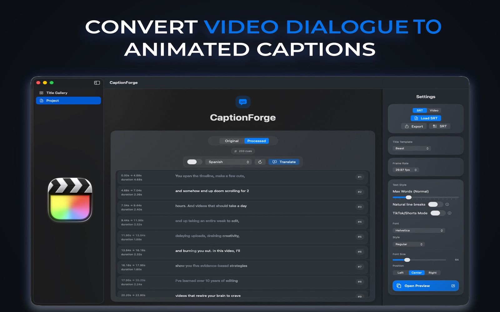 CaptionForge screenshot 3